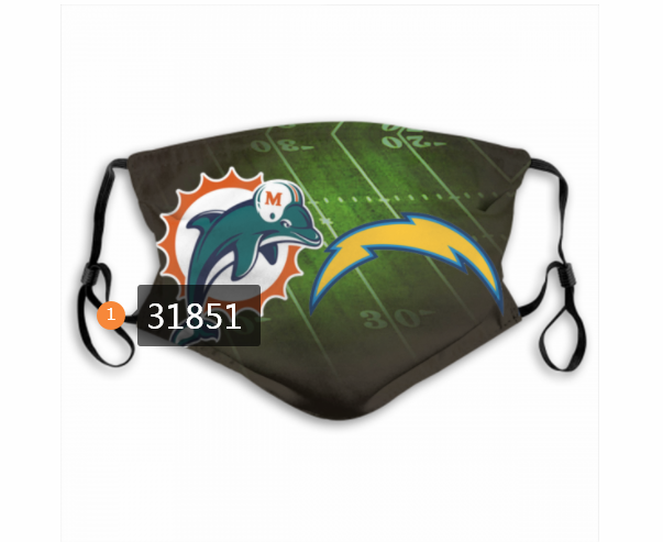 NFL Miami Dolphins 1012020 Dust mask with filter->nfl dust mask->Sports Accessory
